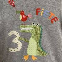 Geburtstagsshirt , T-Shirt, Junge, Krokodil, Papagei, Namensshirt, Geburtstag, Geschenk Junge Bild 2