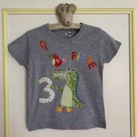 Geburtstagsshirt , T-Shirt, Junge, Krokodil, Papagei, Namensshirt, Geburtstag, Geschenk Junge Bild 4