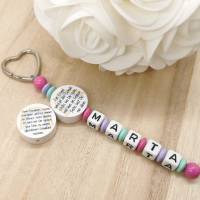 Personalisierter Schlüsselanhänger mit Name Mädchen Geschenk Einschulung Bild 2