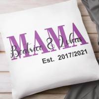 Mama Geschenk Kissen mit Namen | Mama EST | Geschenk Muttertag personalisiert Bild 2
