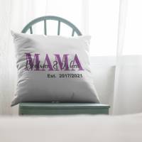 Mama Geschenk Kissen mit Namen | Mama EST | Geschenk Muttertag personalisiert Bild 3