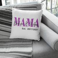 Mama Geschenk Kissen mit Namen | Mama EST | Geschenk Muttertag personalisiert Bild 4