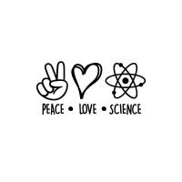 Bügelbild I Love I Peace I Sience I Forschung I Physik I Chemie I Forscher I Studium I Abschluss I Geschenk I 56 Farben Bild 1