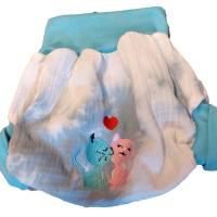 Baby Windelhose Pumphose Überziehhose Unterhose Bestickt Katze personalisiert Bild 3