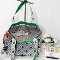 Shopper Handtasche Motiv Floraler Print Bild 3