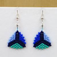 Dreieck Ohrringe - blau, türkis Bild 1