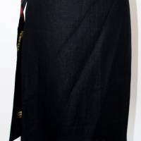 Damen Wickelrock mit groß Blumiges Motiv Schwarzer Hintergrund Bild 2