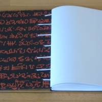 Notizbuch A5 - Schrift rot schwarz // Tagebuch // Erinnerungen // Journal // Skizzenbuch // Geschenk Bild 6