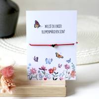 Blumenkind Geschenk | Blumenmädchen Hochzeit Geschenk | Süße Karte mit Armband im Geschenkset | Blumenkind Fragen Bild 1