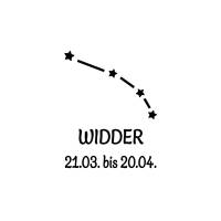 Bügelbild Sternzeichen Widder in Wunschfarbe Geburtstag Geschenk DIY Bild 1