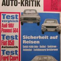 mot Auto-Kritik  Nr. 12 -  14.6.1969  -  Test Audi 100/  Peugeot 504 / Fiat 850 / Ford Capri Bild 1