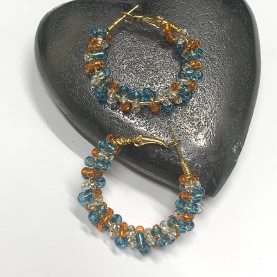 Hoop Ohrringe, Creolen, Perlencreolen