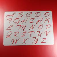 Schablone Alphabet Buchstaben Satz A - Z Großbuchstaben - BF15 Bild 1