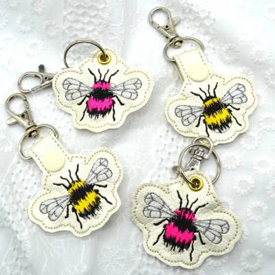 Stickdatei Hummel Biene Schlüsselanhänger