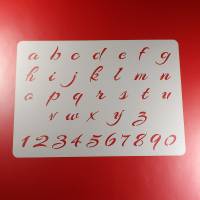 Schablone Alphabet Buchstaben Satz a - z Kleinbuchstaben - BF16 Bild 1