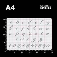 Schablone Alphabet Buchstaben Satz a - z Kleinbuchstaben - BF16 Bild 2