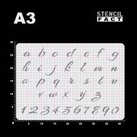 Schablone Alphabet Buchstaben Satz a - z Kleinbuchstaben - BF16 Bild 3
