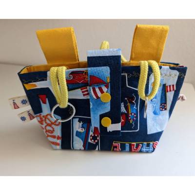 Fahrradtasche klein, maritim, Flaschenpost, Lenkertasche, Kindertasche Kinderfahrradtasche