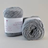 Laines du Nord Cotton Silk Tweed Fb 5722 Silbergrau Bild 1