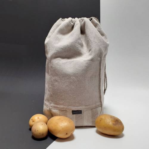 Aufbewahrungsbeutel für Kartoffeln, Zwiebeln, Brot  mit GRATIS-Karte, nachhaltig, stabil, waschbar