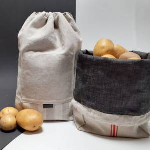 Aufbewahrungsbeutel für Kartoffeln, Zwiebeln, Brot  mit GRATIS-Karte, nachhaltig, stabil, waschbar Bild 4
