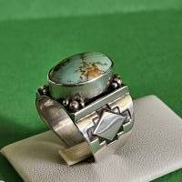 Navajo -Ring, Sterling Silber mit wunderschönem TürkisTürkis Bild 3