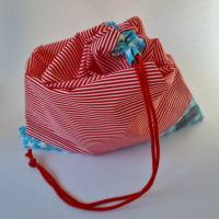 "Bunte Bäckertüte" in rot-weiß-hellblau *Streifen* - groß - von he-ART by helen hesse Bild 6