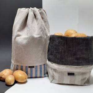 Aufbewahrungsbeutel für Kartoffeln, Zwiebel, Brot mit GRATIS-Karte, nachhaltig, stabil, waschbar Bild 1