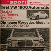 Auto Motor Sport Heft  2     20. Januar 1968   -  Test  VW 1600 - Die neuen Mercedes-Modelle Bild 1