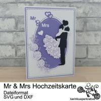 Plotterdatei Mr & Mrs Hochzeitskarte Bild 1