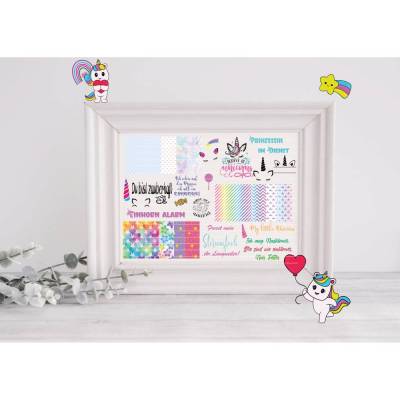 Digiset "THE WORLD OF UNICORN" Digistamp mit Digipapier