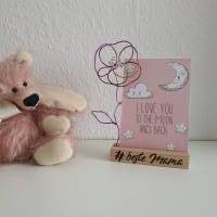 Muttertags Geschenk Drahtblume mit Fotohalter/ # beste Mama / Handgemachte Blume/ Geschenkidee mit Personalisierung Bild 1