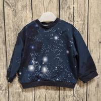 Sweatshirt für Babys, Babypullover "Sternenhimmel" mit Knopfleiste Bild 1