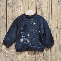Sweatshirt für Babys, Babypullover "Sternenhimmel" mit Knopfleiste Bild 2