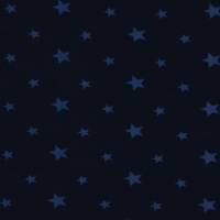 ♕ Jersey marine mit jeansfarbenen Sternen  50 x 150 cm Nähen Stoff Kombistoff ♕ Bild 1