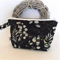Kosmetiktasche Kulturtasche für Damen Kulturbeutel Muttertagsgeschenk Eukalyptusmotiv Urlaub Geschenk Bild 3