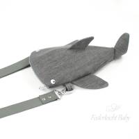 Stiftemäppchen Walhai / Mäppchen Hai Jeans grau upcycling, ohne Taschengurt Bild 4