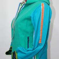 Damen Sommer Jacke Sportlich in Hellpetrol Farbe Bild 2