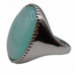 Silber Ring mit grünem Aquamarin RG 56 Bild 2