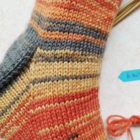 Wollsocken, handgestrickte Socken, Gr 46/47, bunt, gestrickte Socken, Männersocken Bild 4