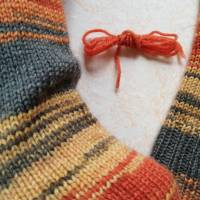 Wollsocken, handgestrickte Socken, Gr 46/47, bunt, gestrickte Socken, Männersocken Bild 5
