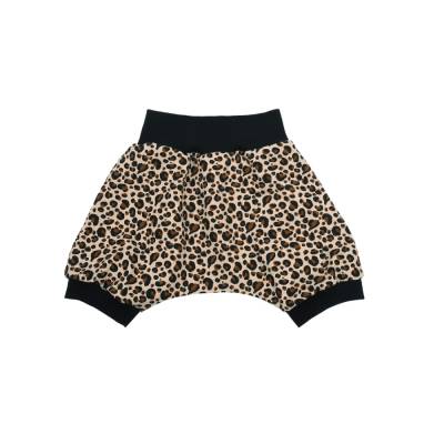 Kurze Pumphose Shorts Sommerhose Jungen Mädchen "Leopardenmuster" Animalprint beige