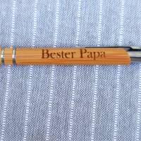 Kugelschreiber graviert bester Papa 4 Varianten Holz Kuli Kulli Bild 2