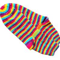 handgestrickte Socken, Größe 39/41, handgefärbte Wolle, Ringelsocken, gestreifte Socken Bild 3