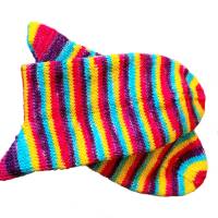 handgestrickte Socken, Größe 39/41, handgefärbte Wolle, Ringelsocken, gestreifte Socken Bild 5