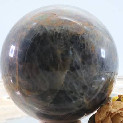 Große Mondstein Kristall Edelsteinkugel, schönes Farbspiel, 78 mm