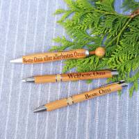Kugelschreiber graviert beste Oma 3 Varianten Holz Kuli Kulli Bild 2