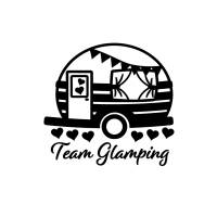 Bügelbild I Team Glamping I Camper I Wohnwagen  I Urlaub I Wohnmobil  I Reise I Caravan I Geschenk I Geburtstag I Rente Bild 1