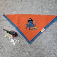 Dreieckstuch aus Waffelpique und Jersey mit einer Stickerrei Kracke Bild 2