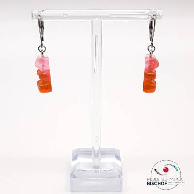 Gummibären Ohrringe rot/rosa